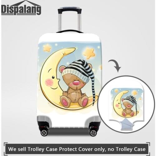 Dispalang Moon baby Trolley Case Cover Cartoon Bear Elastic Luggage Protective Covers For 18-30 Inch Suitcase Cover with Zipper