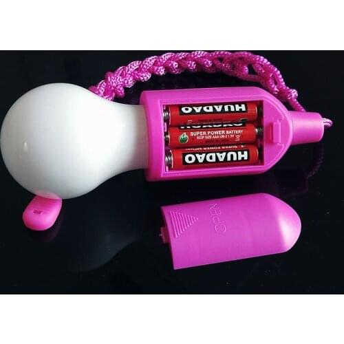 Camping Lantern Battery Powered Colorful LED Bulb Hanging Lamp White Lighting Outdoor Portable Pull Bulb Light LED Lamp