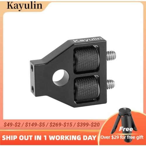 Kayulin Triangle Connection Mount With 1/4"-20 Thumbscrews For DSLR Camera Cage Wooden Handgrip
