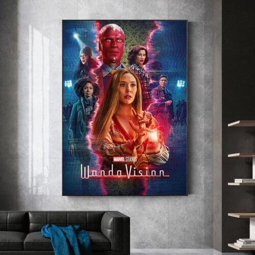 Marvel TV Superhero Wanda Vision Canvas Painting Propaganda Prints Posters Wall Art Pictures for Living Room Decoration Cuadros