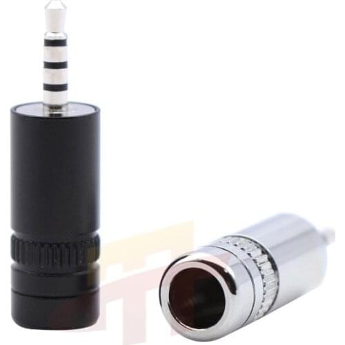 Rhodium plated copper pin 2.5 four pole balanced plug 2.5mm four section earphone audio welding hair burning plug