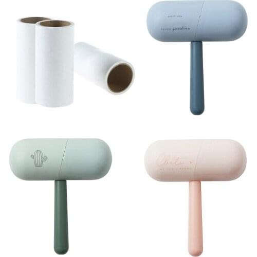 Nordic Capsule Sticky Paper Roller Dust Paper Tearable Replaceable Adhesive Brush Clothes Lint Brush