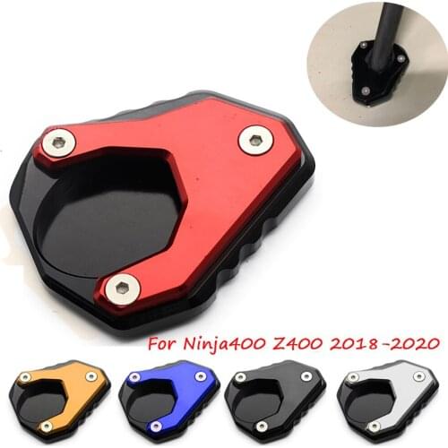 Motorcycle Kickstand Foot Side Stand Extension Enlarge Pad Support Plate For Kawasaki Ninja400 Ninja 400 2018