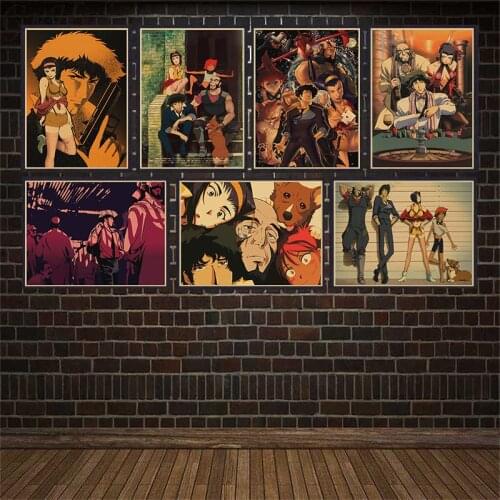 Classic Movie Cowboy Bebop Anime Kraft Paper Poster Wall Art Retro Home Decoration Painting