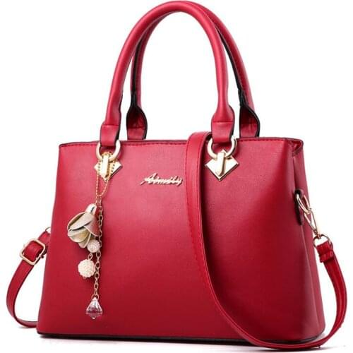 Simple Fashion Handbag High-capacity Female Bag New PU Leather Ladies Crossbody Shoulder Bag Boston Hand Bags Bolsa Feminina