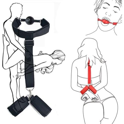 Sex Shop BDSM Bondage Restraint Handcuffs & Ankle Cuffs Under Bed Fetish Slave Adult Erotic No Vibrators Sex Toys For Women