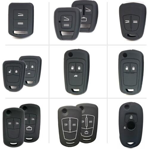 Silicone Car key FOB Protective Skin set cover Cap for Opel Vauxhall Astra H Corsa D Zafira Omega Vectra C Insignia Mokka Remote