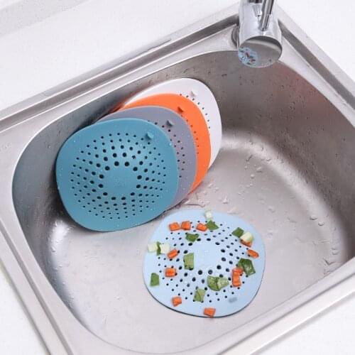 Sink Strainer Kitchen And Bathroom Shower Drain Cover Net Stickers Hair Filter Household Tools Hair Stoppers & Catchers Gadgets