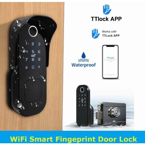 TUYA / TTLock APP WIFI Smart Door Lock 5 in 1 Fingerprint Password Waterproof Unlock Support Alexa & Google Assistant
