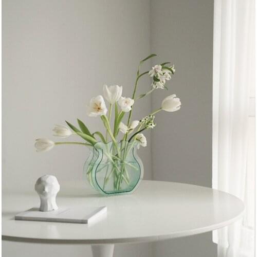 2pcs Transparent Acrylic Vase Dried Fresh Flowers Container Flower Arrangement Hydroponic Flower Home Office Desktop Decoration