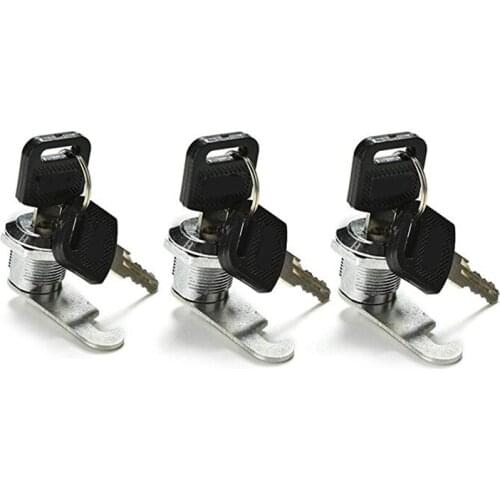 Mailbox Lock, 3 Pack Cam Lock for Cabinet Letter Box Locker Drawer Door Cupboard with 2 Keys 16mm