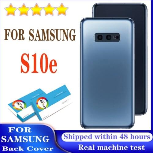 100% new Back Housing For SAMSUNG Galaxy S10e Glass Back Battery Cover Rear Door with Camera Lens