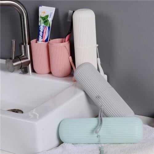 4 Color Portable Travel Toothpaste Toothbrush Organizer Storage Box Home Storage Cup Holder Outdoor Bathroom Accessories