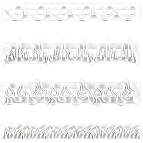 4pcs/set Plastic Element Fondant Cookie Cutter Cake Mold Chocolate Decorating