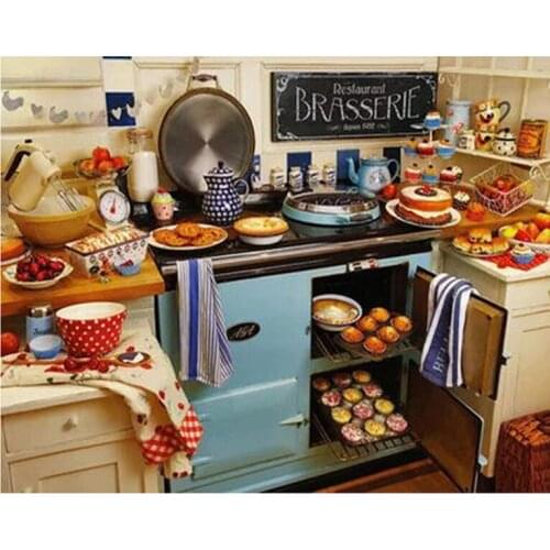 Full Square/Round Drill 5D DIY Diamond Painting "Home Cooking" 3D Rhinestone Embroidery Cross Stitch 5D Home Decor