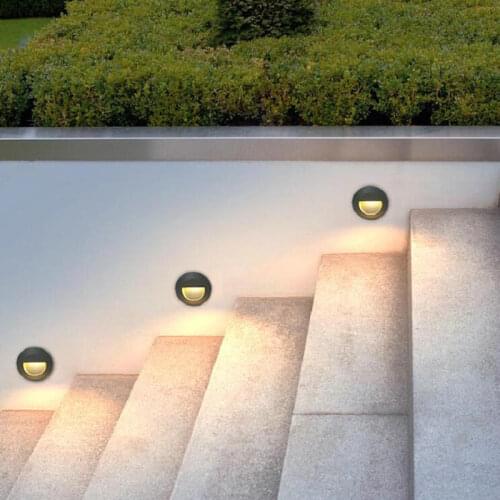 Free Shipping Aluminum Modern Brief LED Stair Light 85-265V 3W Wall Mounted Spotlight Background Light Step Aisle Lamp