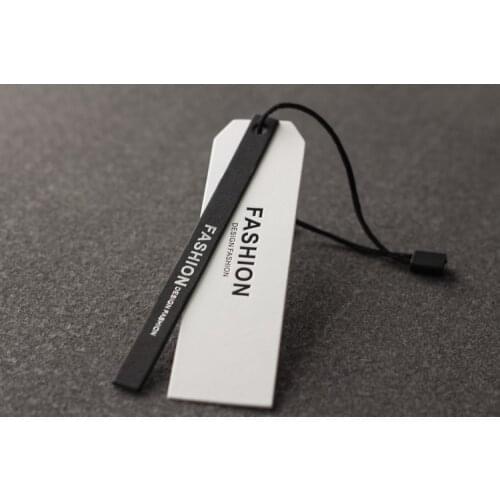 Free shipping High-grade black spot tag made of special paper custom clothing tag custom