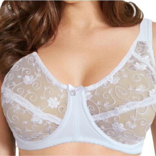 NEW Secret Bra Sexy Lingerie Transparent Women Brassiere Nylon Lace Big Bras Everyday Bralette 36 38 40 42 44 C D DD E F