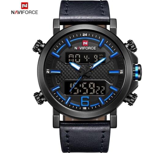 NAVIFORCE Fashion Luxury Men Watch For Man Dual Disply Watches For Men Military Sport Waterproof Male Clock Relogio Masculino