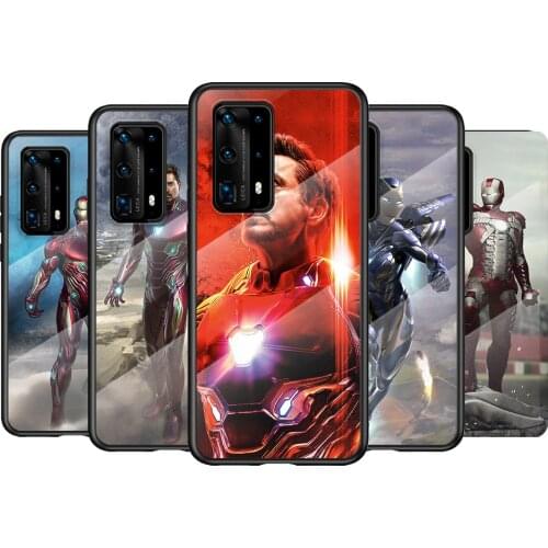 Tempered Glass Cover Fighting Iron Man Marvel For Huawei P40 P30 P20 P10 Pro Plus Lite 5G 2019 Phone Case