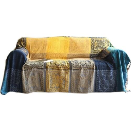 Colored Plaids Sofa Blanket with Tassel Throws on Chair Bed Car Chenille Elegant Living Room Cushion Covers Towel Cheap Sale