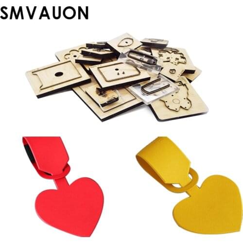 Wood Die Cutting Diy Love shape decoration Keychain Leather Pendant Decoration Suitable For Die Cutting Machine