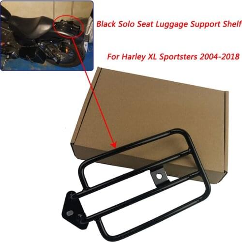 For Harley XL Sportsters Iron 48 883 XL1200 2004-2018 Motorcycle Black Solo Seat Luggage Support Shelf Rack 2014 2015 2016 2017