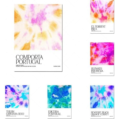 Mexico, Ericeira, Portugal, Uluwatu, Indonesia, bright art surf prints, psychedelic wall art, colorful spiral printable posters