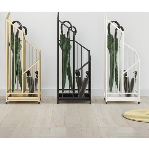 Household Metal Umbrella Stand Gold Creative Decorative Umbrella Stand Large Vintage Holder Soporte Paraguas Home Storage BE50WC