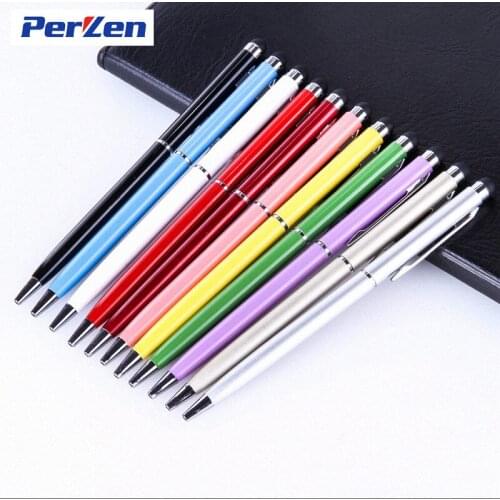 Metal 2 in 1 capacitive stylus pen touch pen for Capacitive screen Tablet PC mobile phone DHL fast shipping