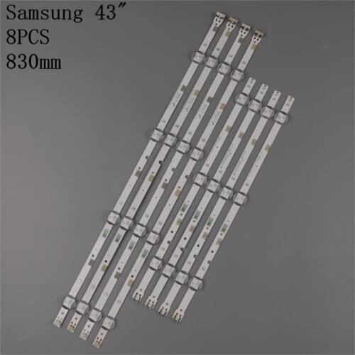 New 1set=8pcs LED backlight strip for Samsung UA43J51SW UN43J5000 UN43J5200 UN43J5300AF UN43J5200AFXZ V8DN-430SMB-R0 430SMA-R0