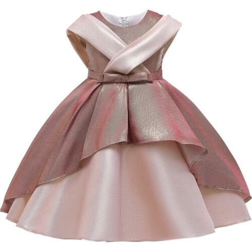 2021 New Childrens Dress Girls Wear Stitched Poncho Skirts Gold Silk Princess Skirt Flower Childrens Wedding Dress