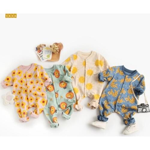 Baby boy clothes autumn and winter new style 100% cotton baby girl clothes cartoon newborn jumpsuit kids clothes baby rompers