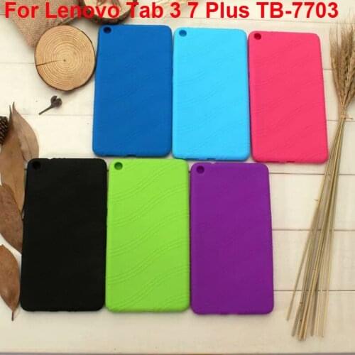 Silicone Anti-Knock Case for Lenovo Tab 3 7 Plus TB-7703 Sleeve Pouch Protector Tab3 7Plus 7703X Bag Cover Capa Fundas TB7703X