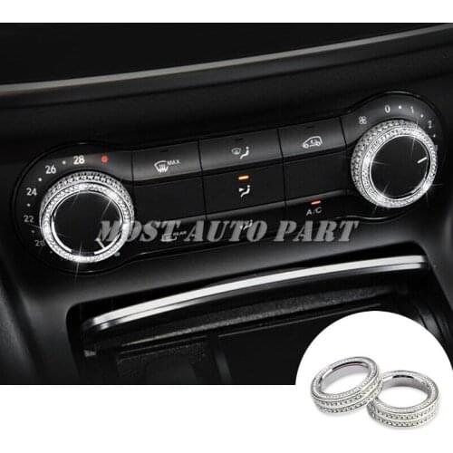 Rhinestone Style Console Air Condition Knob Cover For Benz GLA X156 2013-2018 Car accesories interior Car Trim