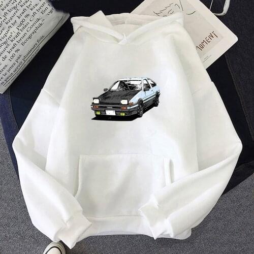 Initial D Hoodies AE86 Print Hoodies Men Women Fashion Hoodie Streetwear Hip Hop Sweatshirt JDM Automobile Culture Anime Hoodie