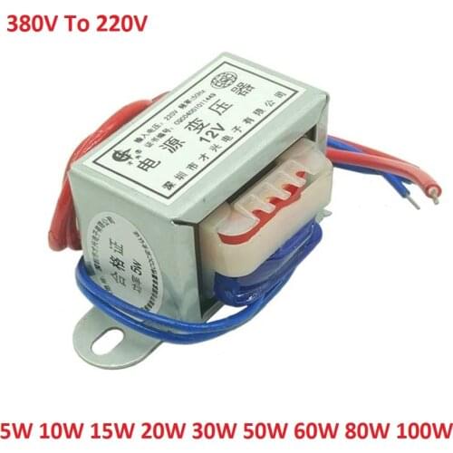 5W 10W 15W 20W 30W 50W 60W 80W 100W Power Transformer Input AC 380V 50HZ -Output AC 220V