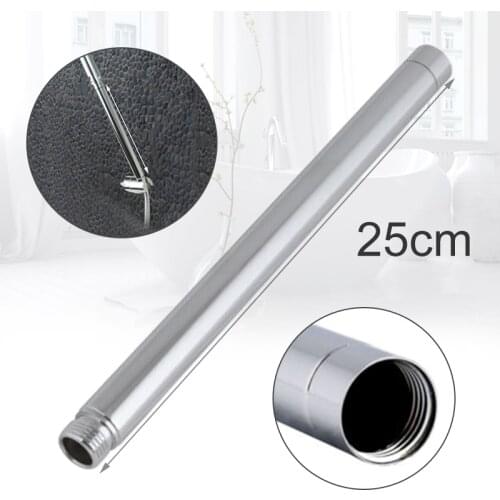 10" Shower Extension Arms Stainless Steel Handheld Shower Head Extension Straight Pipe Extra Arm Tube Parts For Bathroom