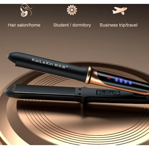 Hair Straightener Temperature Adjustment Professional Curler Hair Flat Ceramic Heating Plate Salon Styling Tool LED Display