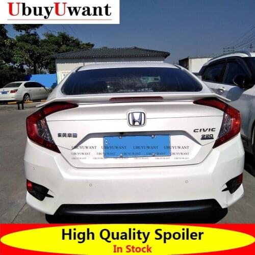 UbuyUwant For Honda Civic 2016-2018 High Quality ABS Plastic Thailand RS Style Primer Color Tail Wing Rear Trunk Car Spoiler