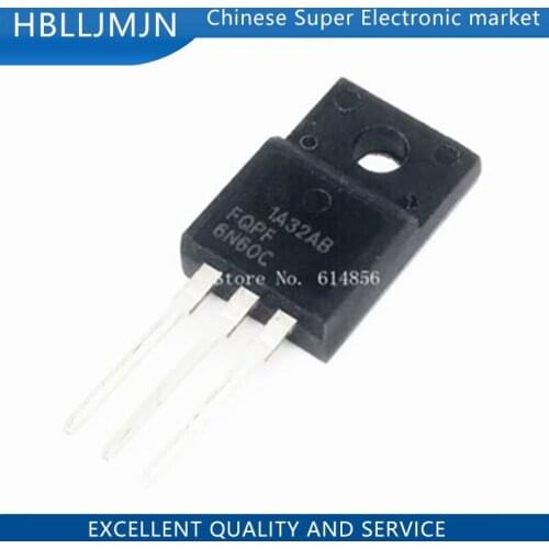 100PCS FQPF6N60C TO-220 6N60C 6N60 TO220 FQPF6N60 TO-220F