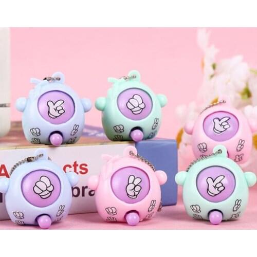 2Pcs Mini Mora Device Fair Finger-guessing Game Rock Paper Scissor Toy Round Egg