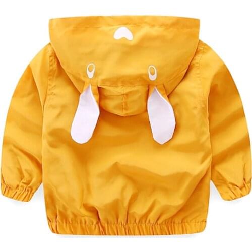 2017 sportswear boy jacket children style windbreaker spring for childrens clothing kids clothes boys Rabbit ear style hoodie