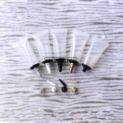 500pcs 10ml/g Plastic Cosmetic Soft Bottle Hand Lotion Eye Cream Lip Balm Packing Bottles Inner plug F2205
