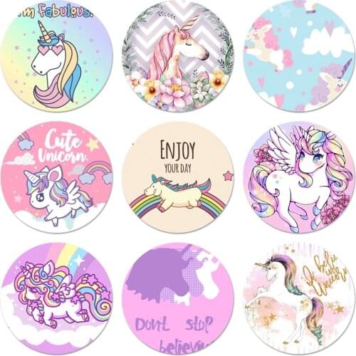 58mm cute unicorn dinosaur rainbow Badge Brooch Pin Accessories For Clothes Backpack Decoration gift
