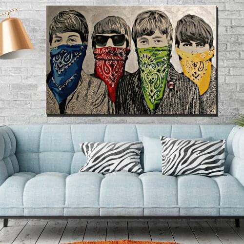 Abstractism British Rock Band Wall Art Canvas Painting Nordic Posters and Prints Wall Pictures for Living Home Decoration
