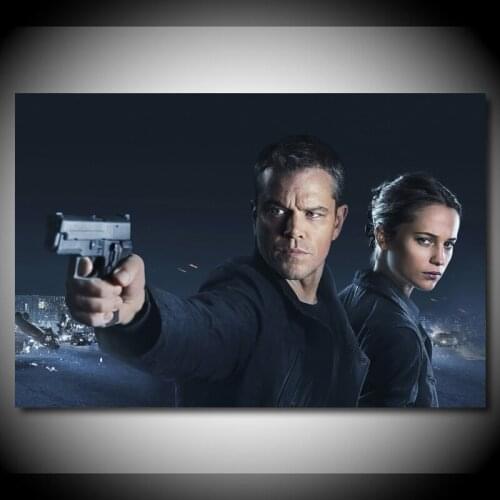 Alicia Vikander Jason Bourne Matt Damon Movie Picture Painting Wall Art Canvas Posters and Prints Modern Home Decorations