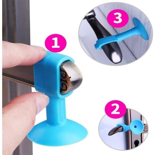 Household adhesive multi-purpose glass closet door non punching toilet handle drawer handle door handle suction anti-collision