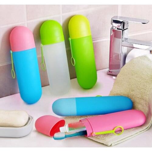 Portable Travel Toothpaste Toothbrush Holder Cap Case Toothpaste Dispenser Storage Bathroom Accessories Household Storage Box