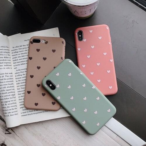 Retro Sweet girls kawaii Love Heart art japanese Phone Case For iPhone 12 11 Pro Max Xr Xs Max 6 7 8 Plus 7Plus case Cute Cover